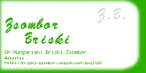 zsombor briski business card